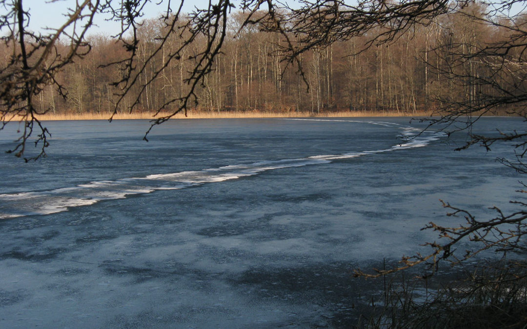 Nachtblau vereister Dovinsee