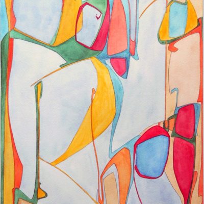 Panta Rhei Aquarell, 30 x 40 cm